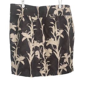 Banana Republic Heritage Grey & White Floral Skirt Sz‎ 16